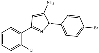 1-(4-BROMOPHENYL)-3-(2-CHLOROPHENYL)-1H-PYRAZOL-5-AMINE Struktur
