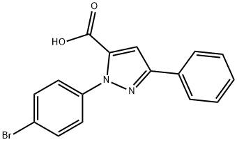 2-(4-BROMO-PHENYL)-5-PHENYL-2H-PYRAZOLE-3-CARBOXYLIC ACID Struktur