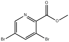 2-Pyridinecarboxylic acid, 3,5-dibroMo-, Methyl ester Struktur