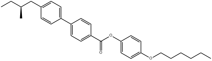 4-(hexyloxy)phenyl (S)-4'-(2-methylbutyl)[1,1'-biphenyl]-4-carboxylate Struktur