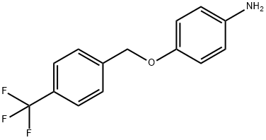 BenzenaMine, 4-[[4-(trifluoroMethyl)phenyl]Methoxy]- Struktur