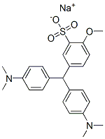 sodium 5-[bis[4-(dimethylamino)phenyl]methyl]-2-methoxybenzenesulphonate Struktur