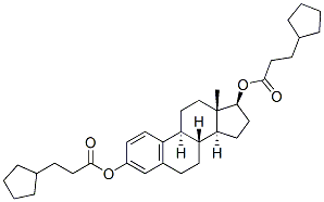 estra-1,3,5(10)-triene-3,17beta-diol bis(cyclopentanepropionate)  Structure