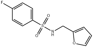 N-(FURAN-2-YLMETHYL) 4-FLUOROBENZENESULFONAMIDE, 6341-35-1, 結(jié)構(gòu)式