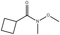 N-メトキシ-N-メチルシクロブタンカルボキサミド 化學(xué)構(gòu)造式