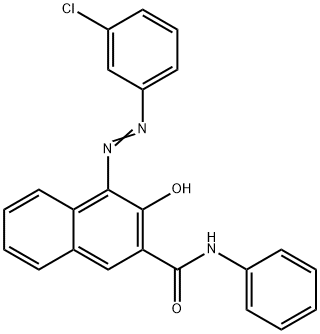 4-[(3-chlorophenyl)azo]-3-hydroxy-N-phenylnaphthalene-2-carboxamide  Struktur