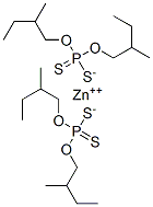 O,O'-bis(2-methylbutyl) hydrogen dithiophosphate, zinc salt Struktur