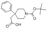 4-CARBOXYMETHYL-4-PHENYL-PIPERIDINE-1-CARBOXYLIC ACID TERT-BUTYL ESTER Struktur