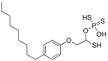 1-mercapto-2-(4-nonylphenoxy)ethyl hydrogen phosphorodithioate Struktur