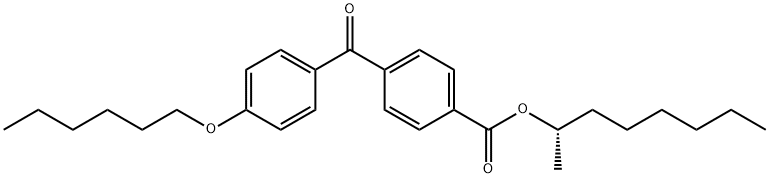 1-methylheptyl (S)-4-[4-(hexyloxy)benzoyl]benzoate Struktur