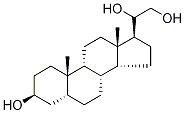 (3β,5β)-Pregnane-3,20,21-triol Struktur