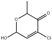 2H-Pyran-3(6H)-one,  4-chloro-6-hydroxy-2-methyl- Struktur