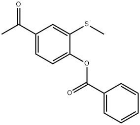 4-acetyl-2-(methylthio)phenyl benzoate Struktur
