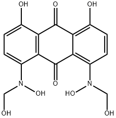 1,8-dihydroxy-4,5-bis[hydroxy(hydroxymethyl)amino]anthraquinone Struktur