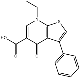 7-ETHYL-4-OXO-3-PHENYL-4,7-DIHYDROTHIENO[2,3-B]PYRIDINE-5-CARBOXYLIC ACID Struktur