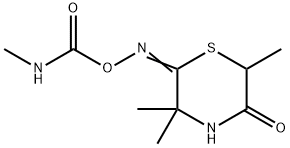 2,5-Thiomorpholinedione, 3,3,6-trimethyl-, 2-(O-((methylamino)carbonyl )oxime) Struktur