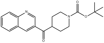 4-(喹啉-3-甲?；?-哌啶-1-甲酸叔丁酯, 669074-89-9, 結(jié)構(gòu)式