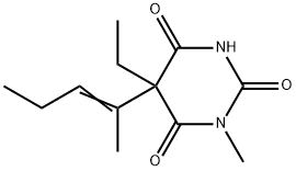 5-Ethyl-1-methyl-5-(1-methyl-1-butenyl)-2,4,6(1H,3H,5H)-pyrimidinetrione Struktur