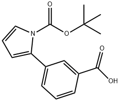 3-(2'-N-BOC-PYRROLE)BENZOIC ACID
 Struktur