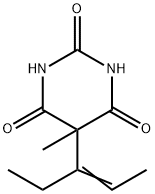 5-(1-Ethyl-1-propenyl)-5-methyl-2,4,6(1H,3H,5H)-pyrimidinetrione Struktur