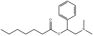 Heptanoic acid 2-(dimethylamino)-1-phenylethyl ester Struktur