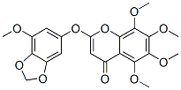 5,6,7,8-Tetramethoxy-2-[(7-methoxy-1,3-benzodioxol-5-yl)oxy]-4H-1-benzopyran-4-one Struktur