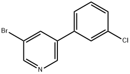 3-溴-5-(3-氯苯)吡啶 結(jié)構(gòu)式