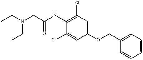 4'-(Benzyloxy)-2',6'-dichloro-2-(diethylamino)acetanilide Struktur