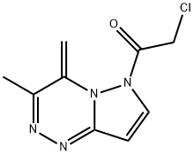 6-(Chloroacetyl)-4,6-dihydro-3-methyl-4-methylenepyrazolo[5,1-c][1,2,4]triazine Struktur