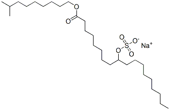 sodium 1-(8-methylnonyl) 9-(sulphooxy)octadecanoate Struktur
