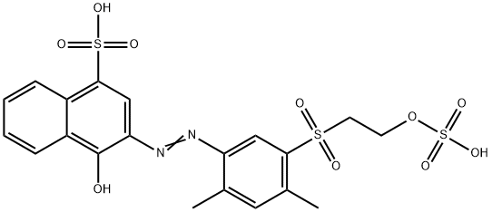 3-[[2,4-Dimethyl-5-[[2-(sulfooxy)ethyl]sulfonyl]phenyl]azo]-4-hydroxy-1-naphthalenesulfonic acid Struktur