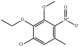 1-Chloro-2-ethoxy-3-methoxy-5-methyl-4-nitrobenzene Struktur