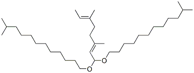 1,1'-[(3,6-dimethyl-2,6-octadienylidene)bis(oxy)]bisisotridecane Struktur