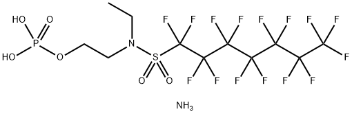 N-乙基-1,1,2,2,3,3,4,4,5,5,6,6,7,7,7-十五氟-N-[2-(膦酰氧)乙基]-1-庚磺酰胺二銨鹽, 67939-98-4, 結(jié)構(gòu)式