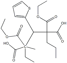 TETRAETHYL 2-(2-THIENYL)PROPANE-1,1,3,3-TETRACARBOXYLATE Struktur