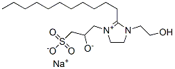 4,5-dihydro-1-(2-hydroxyethyl)-3-(2-hydroxy-3-sulphonatopropyl)-2-undecyl-1H-imidazolium, monosodium salt Struktur