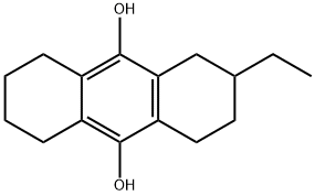 2-Ethyl-1,2,3,4,5,6,7,8-octahydroanthracene-9,10-diol Struktur