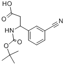 3-[(tert-butoxycarbonyl)amino]-3-(3-cyanophenyl)propanoic acid Struktur