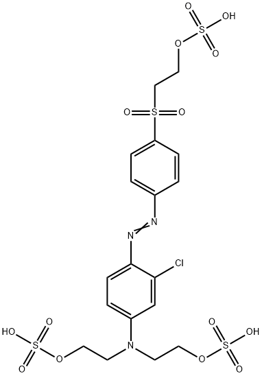 2,2'-[[3-chloro-4-[[4-[[2-(sulphooxy)ethyl]sulphonyl]phenyl]azo]phenyl]imino]bisethyl bis(hydrogensulphate) Struktur