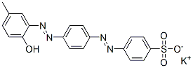 4-[[4-[(2-Hydroxy-5-methylphenyl)azo]phenyl]azo]benzenesulfonic acid potassium salt Struktur
