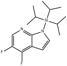 1H-Pyrrolo[2,3-b]pyridine, 4,5-difluoro-1-[tris(1-methylethyl)silyl]- Struktur