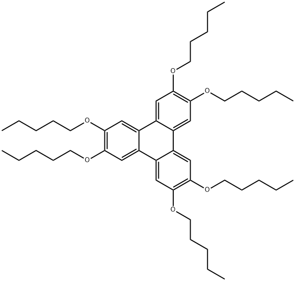 2,3,6,7,10,11-HEXAKIS(PENTYLOXY)TRIPHENYLENE Struktur