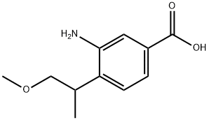 Benzoic acid, 3-amino-4-(2-methoxy-1-methylethyl)- (9CI) Struktur