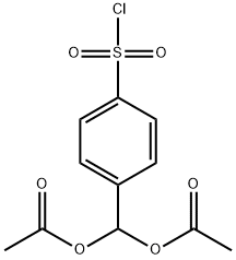 ACETIC ACID ACETOXY-(4-CHLOROSULFONYLPHENYL)METHYL ESTER Struktur