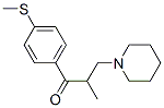 (-)-1-[4-(Methylthio)phenyl]-3-piperidino-2-methyl-1-propanone Struktur