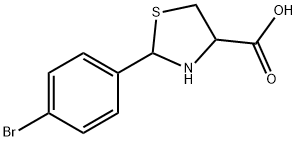 2-(4-ブロモフェニル)-1,3-チアゾラン-4-カルボン酸 化學(xué)構(gòu)造式