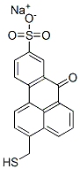 3-(Mercaptomethyl)-7-oxo-7H-benz(de)anthracene-9-sulfonic acid sodium  salt Struktur