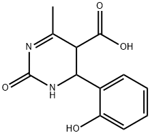 1,2,5,6-Tetrahydro-6-(2-hydroxyphenyl)-4-methyl-2-oxo-5-pyrimidinecarboxylic aci Struktur