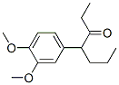 3-Heptanone, 4-(3,4-dimethoxyphenyl)-, Struktur