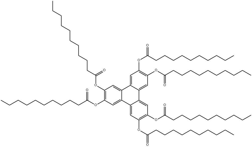 2,3,6,7,10,11-Hexakis[undecanoyloxy]triphenylen Struktur